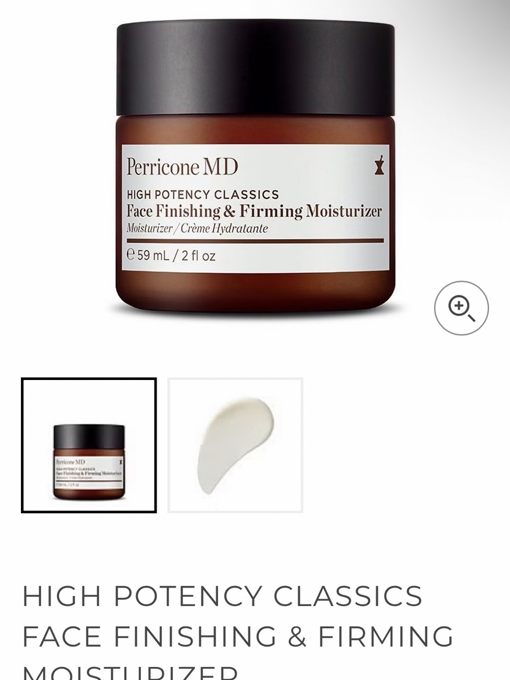 Perricone MD Face Finishing & Firming Moisturizer — Brown and Black Jar